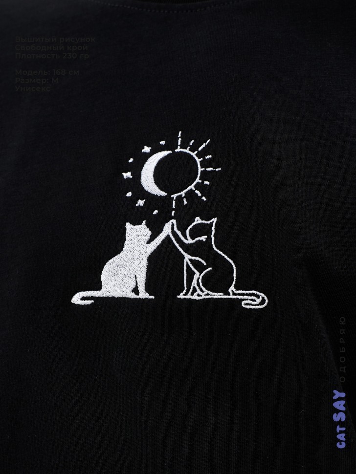 Футболка CatsayODOBRYAYOU BASIC "С вышивкой Котики вместе 0030"