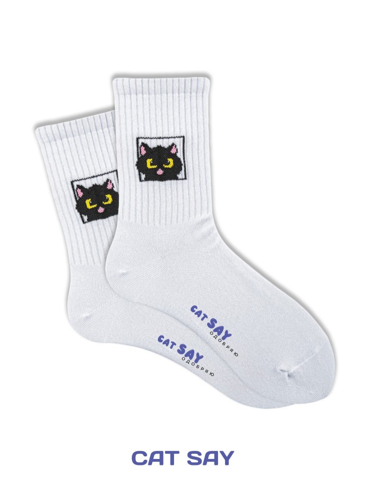 Носки CatsayODOBRYAYOU BASIC &quot;Котик смотрит в душу&quot;