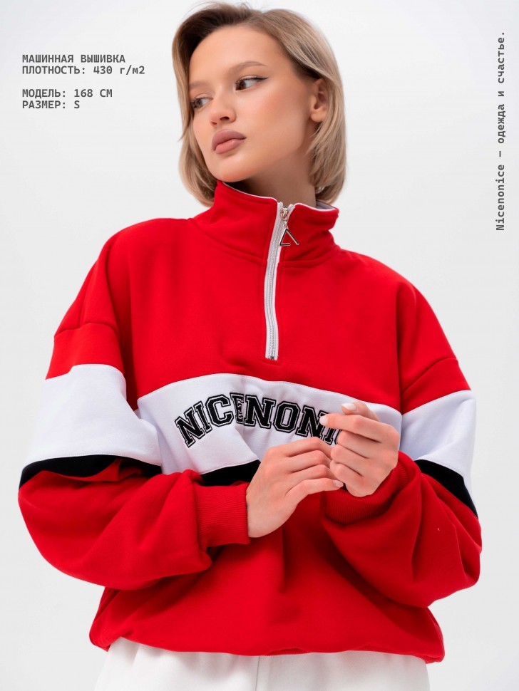 Свитшот с молнией Nicenonice College "Logo"