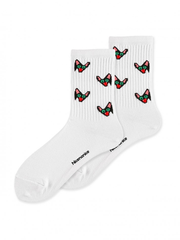 Носки Nicenonice Classic "чипсеки мем с котом"