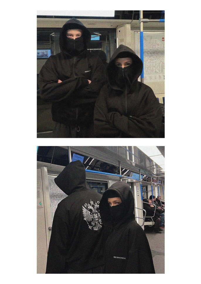 Зип худи с балаклавой Nicenonice BALACLAVA &quot;Вышитый Герб Российской Федерации&quot;