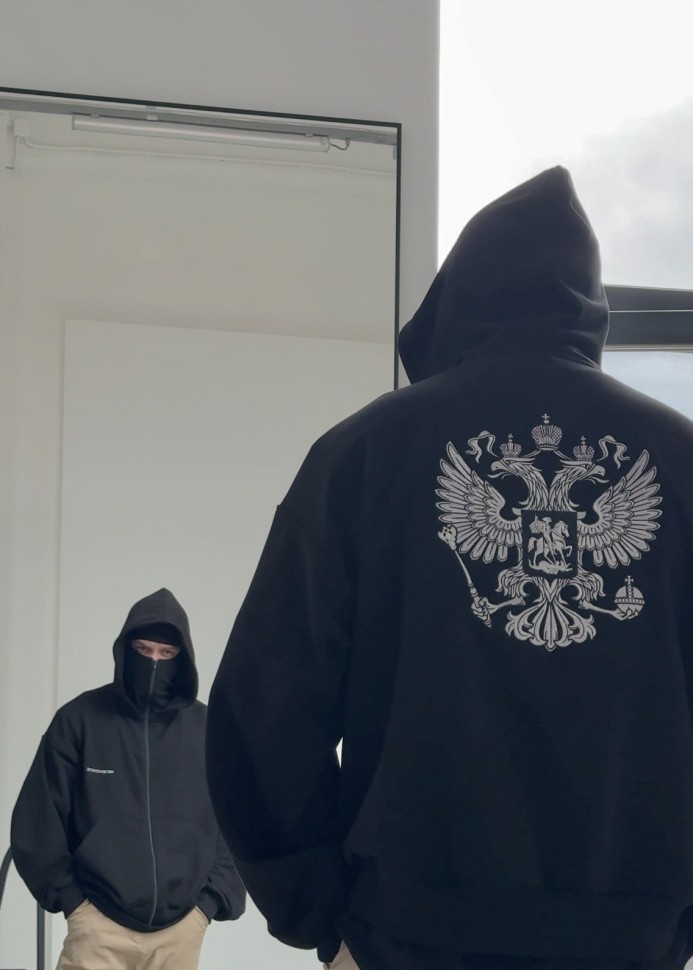 Зип худи с балаклавой Nicenonice BALACLAVA &quot;Вышитый Герб Российской Федерации&quot;