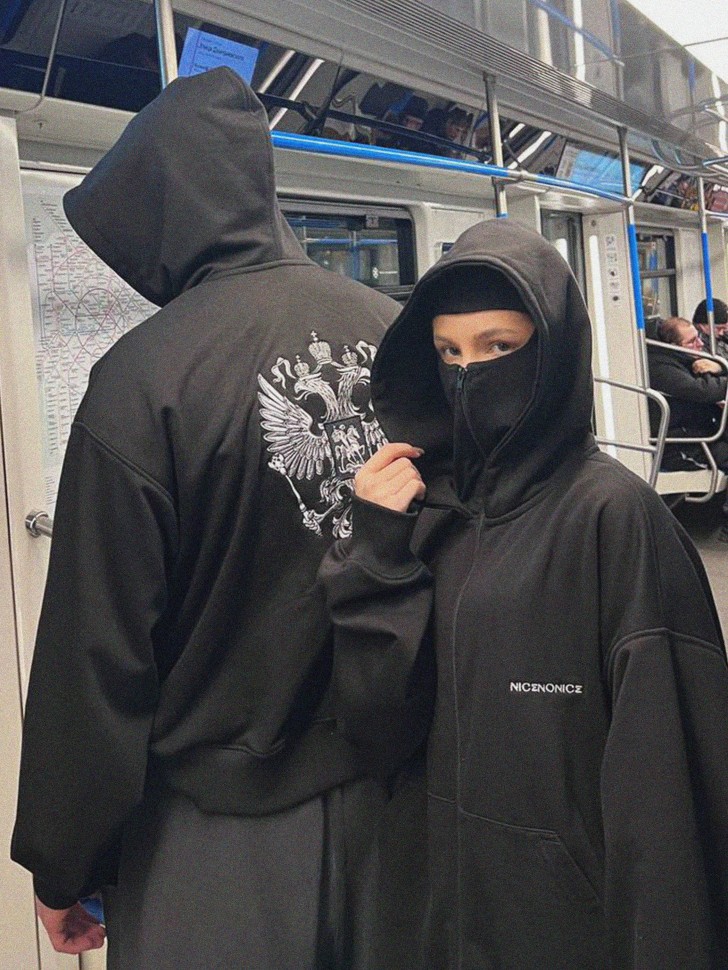 Зип худи с балаклавой Nicenonice BALACLAVA "Мы русские, с нами Бог"